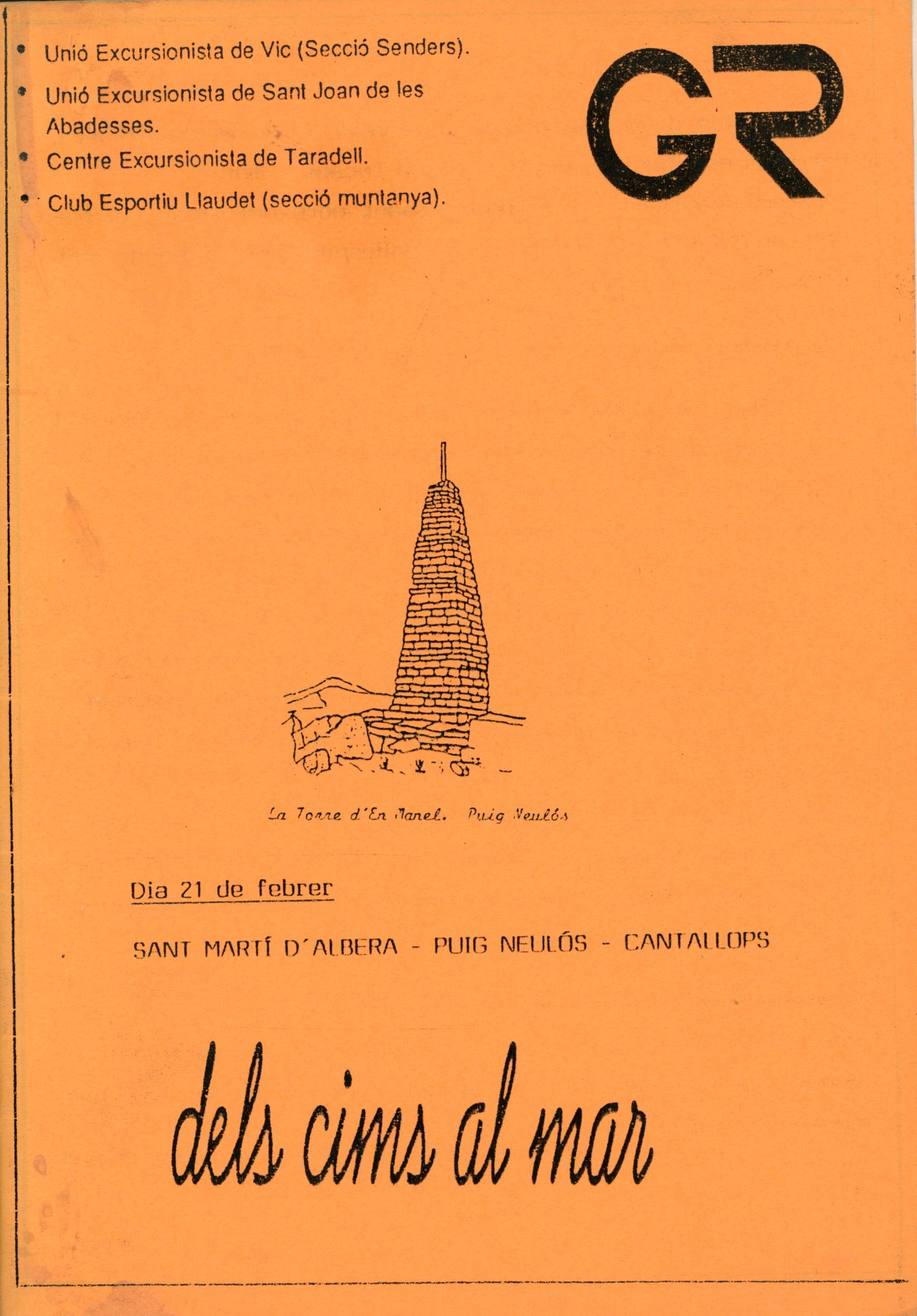 GR dels cims al mar : Sant Martçi d'Albera - Puig Neulós - Cantallops - Portada